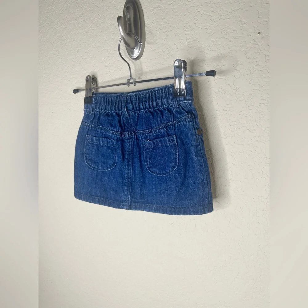 Gymboree 2014 Valentines Puppy Love Denim Hearts Skirt Size 18-24 months